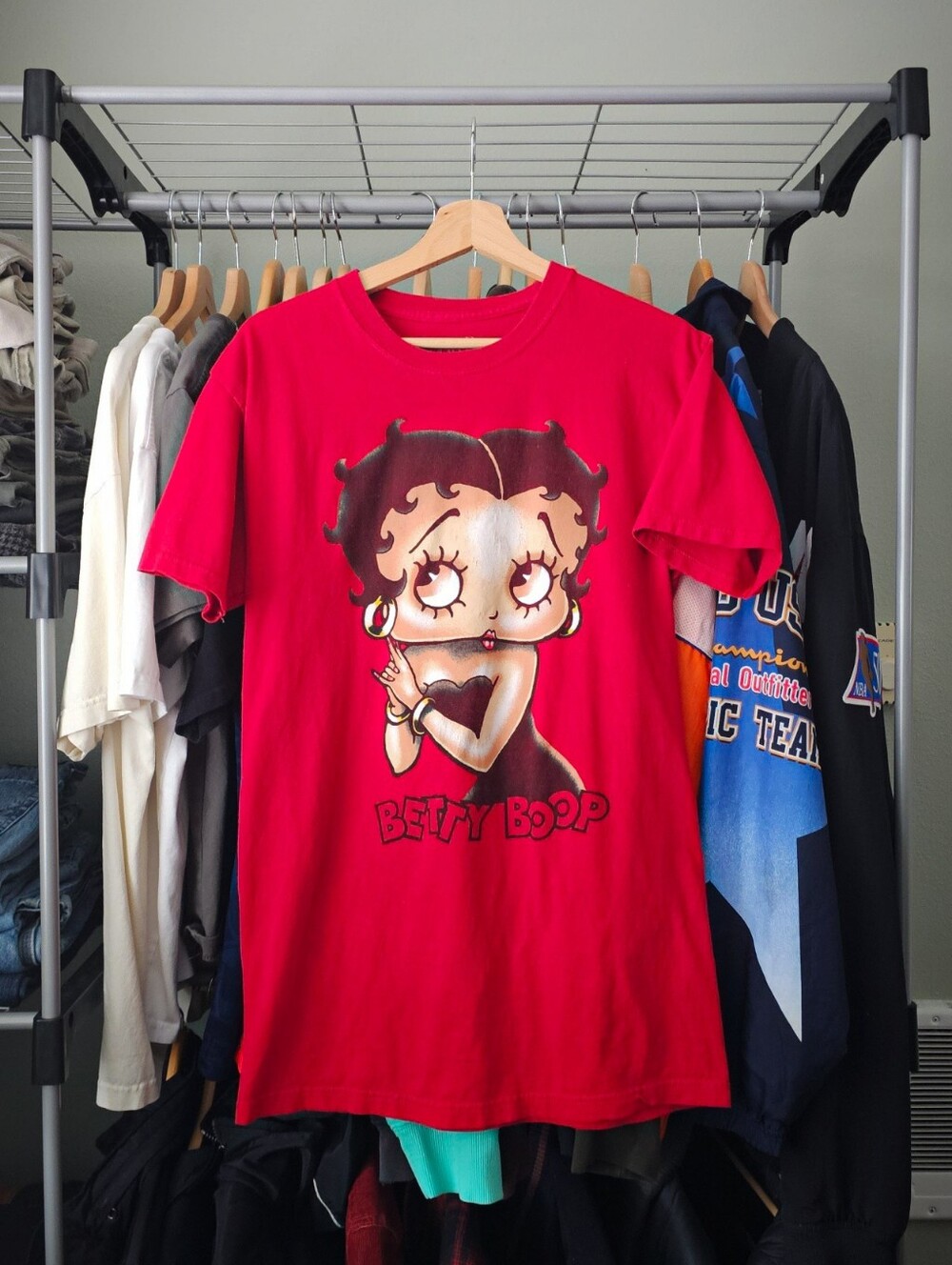 Betty Boop Women's Red Graphic Tee Shirt Size Medium